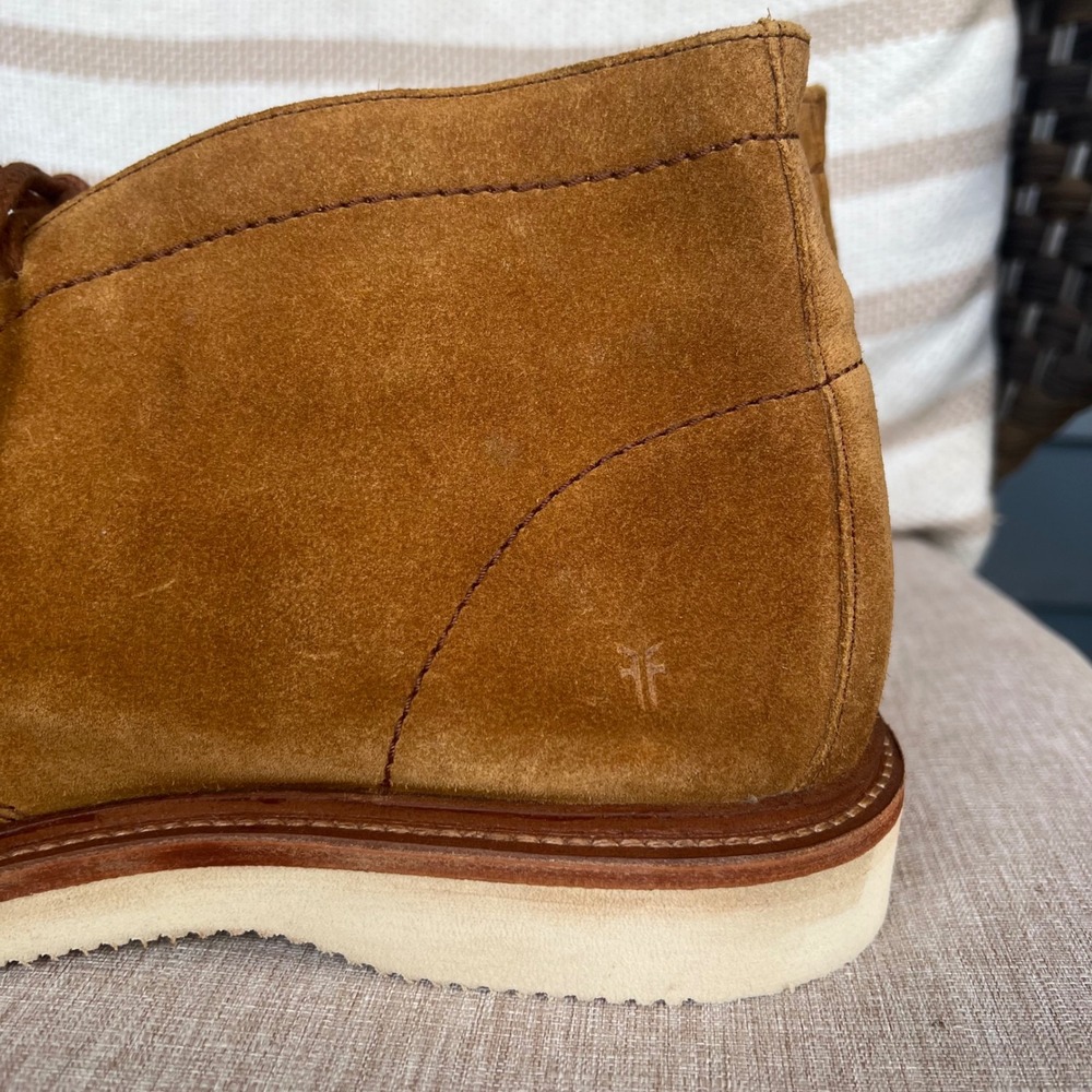 Frye Men's 12 Paul Weekend Chukka Boots Cognac Brown Suede 34807618ZB Americana - Picture 5 of 13